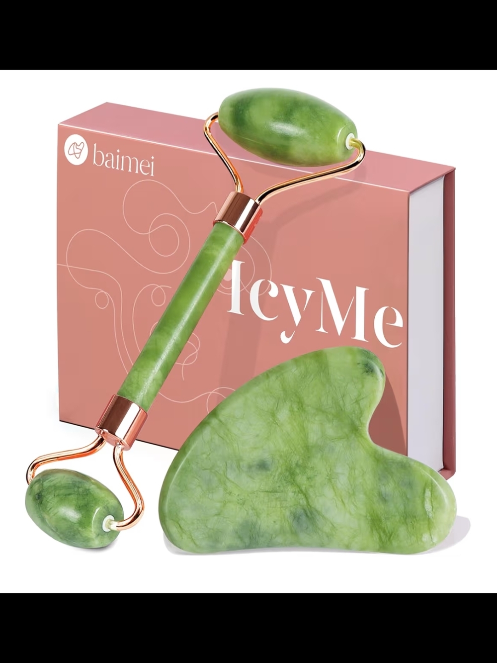 Jade Facial Roller & Gua Sha Set